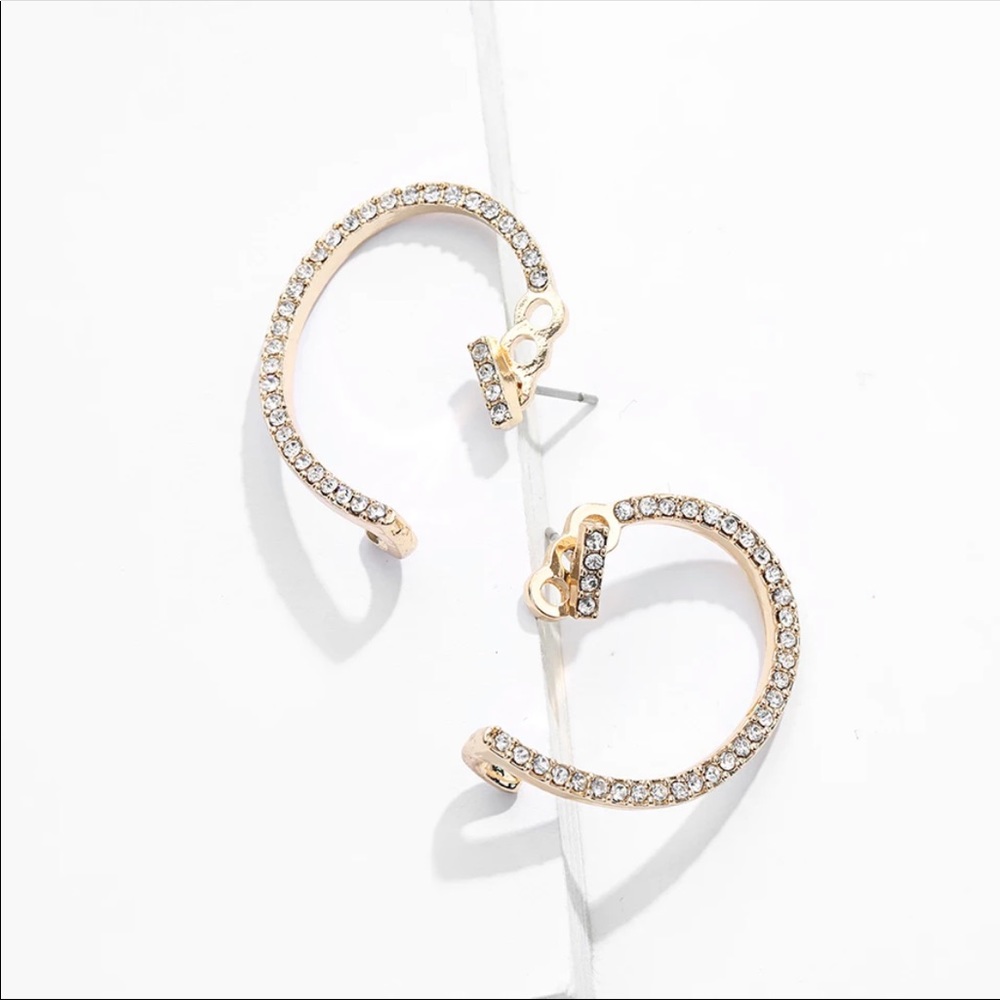 • Millie • Rhinestone Earring Cuffs - Picture 2 of 4